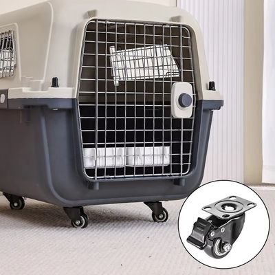 Sichere Doppeltür-Design Katzen-Hund-Reisetasche mit Rädern und supergroßem Platz