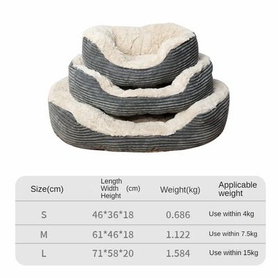Hunde- und Katzenbett mit ultrawaschbarem Haar Verdickte Decke Matte Pad Fleece Zuhause Haustier Schlaf