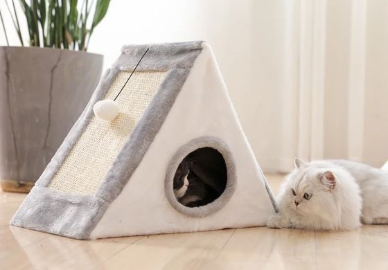 Katzenkratzer Baum Katzenhaus Interaktives Spielzeug mit Spaß Spielfunktion Sisal Plush Material