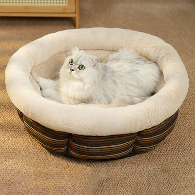 Weiches Kissen Kätzchen Donut Bett Kratzfestes Katzennest für nachhaltige Innenhäuser für Katzen und Hunde