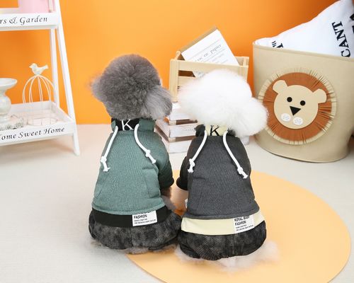 Klassische Strickwaren für Haustiere Hundewolle Hoodie Weiches Pullover Kleidung für kleine Hunde im Winter