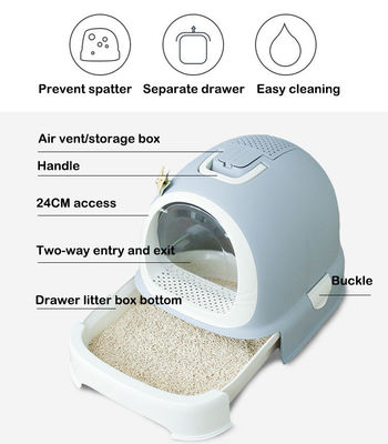 Automatisch reinigende Plastik Katzenmüllbox für mehrere Katzenfreunde