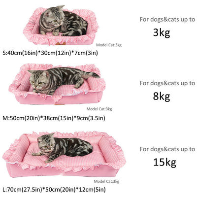 Flauschiges, plüschiges, waschbares Katzenbett, anpassbar und maschinell waschbar zur einfachen Reinigung