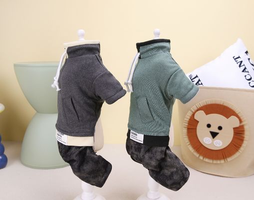 Bequeme Hundejacke Warm 2 Schichten Fleece Ausgekleidet Klassische gestrickte Winterkleidung