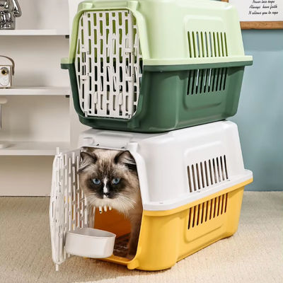 Katzen-Träger-Reisetasche für Haustiere Multifunktionstransportkäfig für Haustiere Tragbarer mit Plastiktür