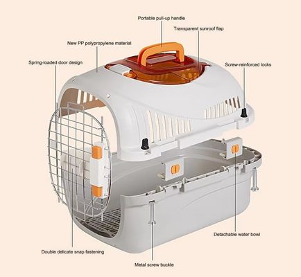 Zulassungsgenehmigte Transportkäfige für Haustiere für kleine/mittlere Welpen und Katzen