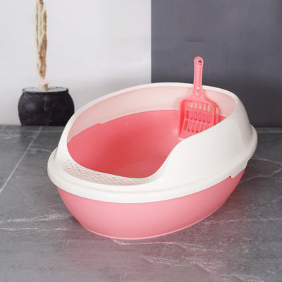 Hochseite PP Plastik Katzentoilette Groß anti-Spritz öffnen Top Katzenmüllbox für Innenräume