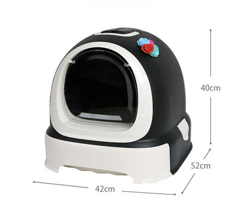 Einfache Reinigung Doraemon Design Katzenmüllbox mit Scooper und Deckel Verhindern Müllstreuer