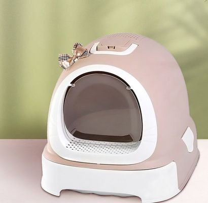 Einfache Reinigung Doraemon Design Katzenmüllbox mit Scooper und Deckel Verhindern Müllstreuer