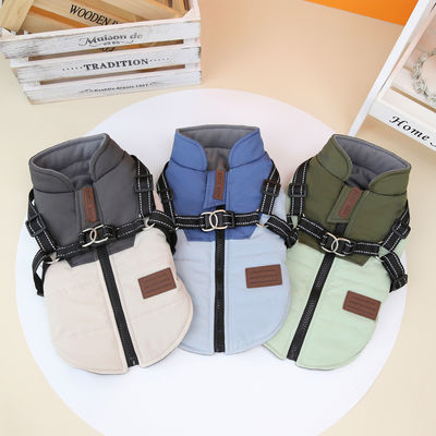 CLASSIC Style Winterjacke für Hunde wasserdicht und winddicht Haustierkleidung mit Gurt