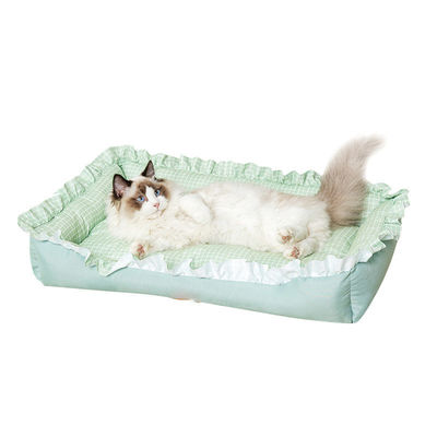 Weiches, rutschfeste Quadratboden Katzenbett für Katzen oder kleine Hunde Waschbares ODM-Design