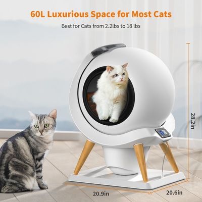 Smart Litter Box Selbstreinigung Automatische Katzentoilette Großkapazität und APP-Steuerung