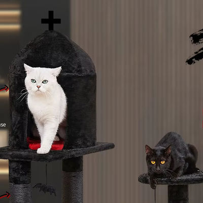 Mehrstufige Katzenaktivitäten Möbel Luxus Siasl Katzenbaum mit Spinnenspitze