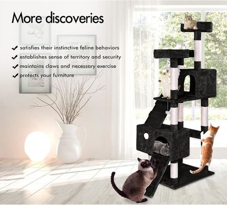Verbessern Sie den Komfort und das Spiel Ihrer Katzen mit mehrstufigen Holz-Katzen-Kratzermöbeln