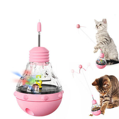 Lange Zeit benutzt Interaktives Katzen-Spielzeug Spaß Katzen-Stick mit Glühbirne und Leaky Food Tumbler