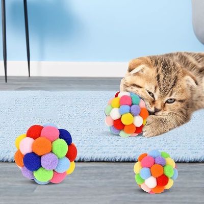 Populär bunte handgefertigte Sprungkugel Kätzchen-Spielzeug Plusskugelkugel Planetkugel Katzen-Spielzeug