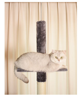 Nachhaltiger Katzenbaum Vierstöckiger Katzenkletterturm mit gemütlicher Hängematte