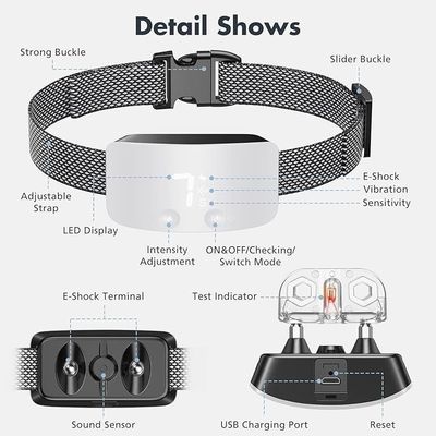 7 Einstellbare Empfindlichkeit Wiederaufladbare Bark Control Collar Wasserdicht und programmierbar