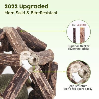 Silvervine Katzenspielzeug für Selbstspiel und Zahnreinigung aus natürlichem Polygonum Arboreum
