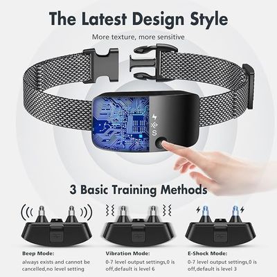 Einstellbarer Hunde-Training-Halsband mit Anpassung an die Empfindlichkeit Wiederaufladbarer Hunde-Anti-Bellen-Halsband