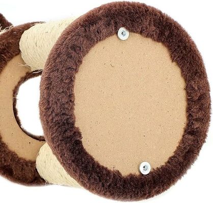 ODM-Design Katzenmöbel Beige-Sprengbrett Kletterbaum mit Sisal-Säule und Plush-Hängematte