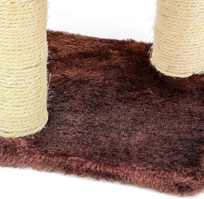 ODM-Design Katzenmöbel Beige-Sprengbrett Kletterbaum mit Sisal-Säule und Plush-Hängematte