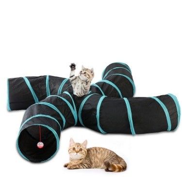 OEM/ODM Interaktive Katze Komödien-Spielzeug 4 Way S-Typ Katzen Tunnel Klapptier Extra Groß