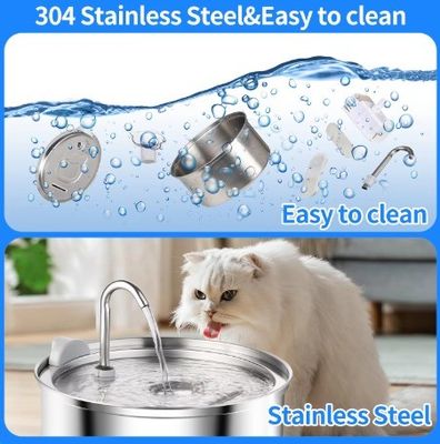 Filter aus Edelstahl Trinkbrunnen für Haustiere für gesunde Wasserzufuhr und -verbrauch