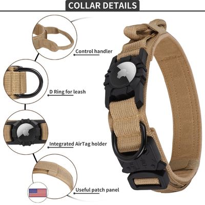 Personalisierter GPS-Tracker Air Tag Hundehalsband mit verstellbarem Nylon und schwerem Design