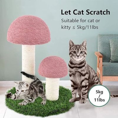 OEM/ODM Doppelpilz Katze Kratzpost Natur Sisal Seil Katze Baum Turm Indoor Katze Kratzer Spielzeug