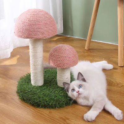 Indoor Kätzchen Klettern Post Nachhaltige Pilz Katze Kratzen Post mit interaktivem Spielzeug