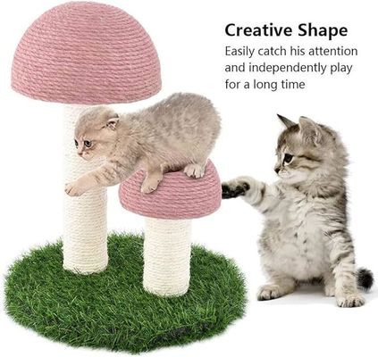 Indoor Kätzchen Klettern Post Nachhaltige Pilz Katze Kratzen Post mit interaktivem Spielzeug
