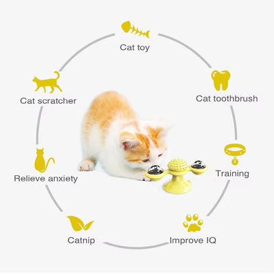 Populärer Stil Katze Drehscheibe Windmühle Nahrungsmittel Spielzeug Katze Spielzeug mit individuellem Logo akzeptabel