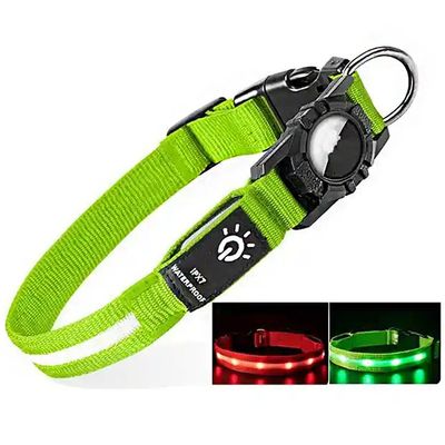 Wasserdichtes Licht LED AirTag Hunde-Haustier-Halsband Nachtlichter für Hunde und Nachtspaziergang
