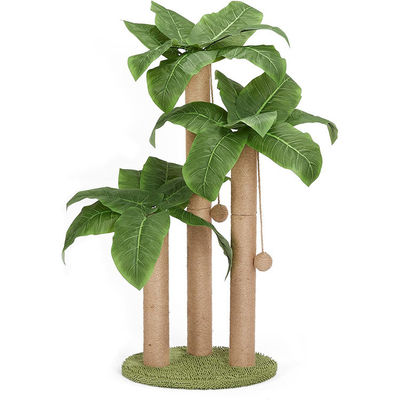Katzenmöbel Haustierhaus 80 cm groß Natürlicher Sisal Katzenbaum mit Kugel und 3 Säulen