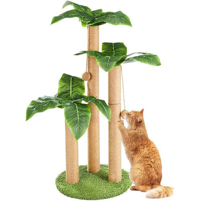 31.5 Zoll Sisal Katze Kratzpfosten Katzenmöbel Haustierhaus für Innenkatzen