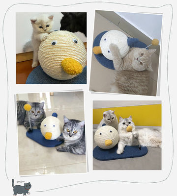 ODM Designs Cat Scratch Toy Sisal Seilball Übung Schleife für Spaß Spiel und Kitty Ruhe
