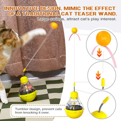 Stimulieren Sie das Interesse der Katze Violett Interaktive Bewegung Haustier-Spielzeug mit Schwerkraft-Futter undichtes Essen