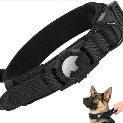 Nylon-Hunde-Training-Halsband für Laufen Wandern Wandern Airtag Tracker Schutzkoffer jetzt