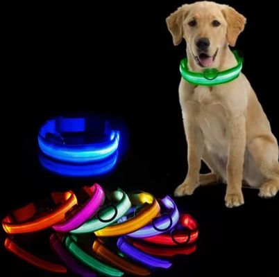 Verstellbares Nylon-Reflexions-Hundehalsband und Leine mit weichem Polster Neopren