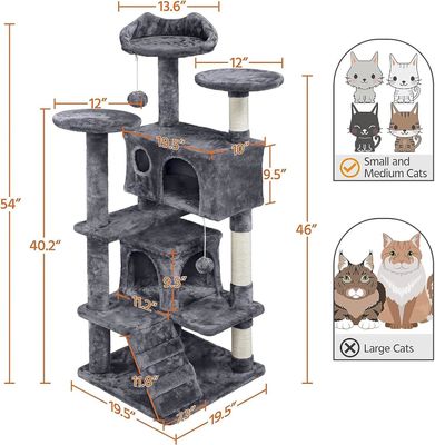 Katze Kratzt Schläft Spielt ODM Designs Große Katze Baumhaus Eigentumswohnung mit Sisal Seil