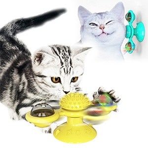 Unterhalten Sie Ihre Katzen mit einem sicheren und umweltfreundlichen, an der Wand befestigten Bodensaugkugel-Spielzeug