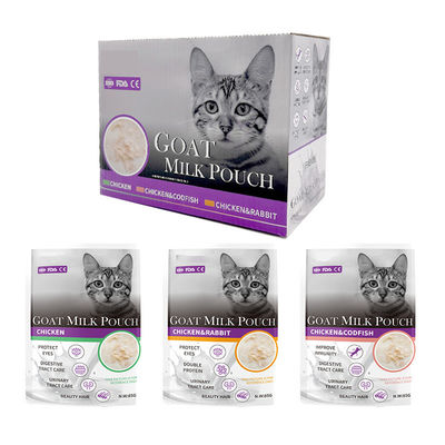 Vitamine MINERALEN Gesundheit Feature Top-Qualität Ziegenmilch Tasche Katze Leckerbissen für Haustiere nasse Nahrung 85g