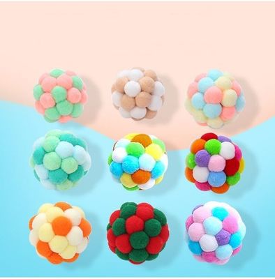 Vorteilhafte Katzenkugel-Spielzeug farbenfrohe Handgemachte Glocken Sprungkugeln Katzenkraut Interaktives Spielzeug