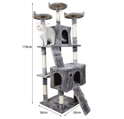 Spaß spielen mehrstufige Luxus Katzenbaummöbel mit Kratzpfosten