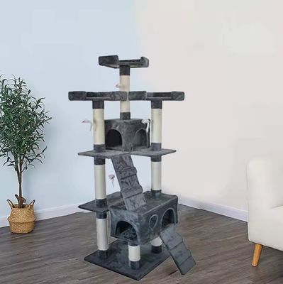 Spaß spielen mehrstufige Luxus Katzenbaummöbel mit Kratzpfosten