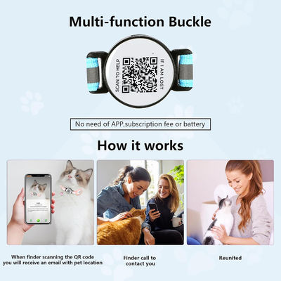 Personalisiertes Logo Akzeptables Tier Trainer Halsband mit QR-Code Weiches Polyester Material