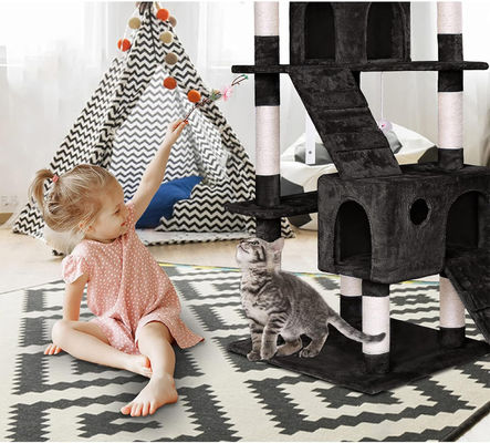 Spaß spielen mehrstufige Luxus Katzenbaummöbel mit Kratzpfosten