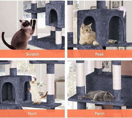 Spaß spielen mehrstufige Luxus Katzenbaummöbel mit Kratzpfosten