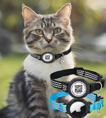 C-04 Verstellbarer Halsband für Haustiere mit Notruf QR-Code